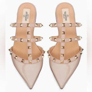 Valentino Garavani NWT
Rockstud Patent-Leather Mules
Size 41